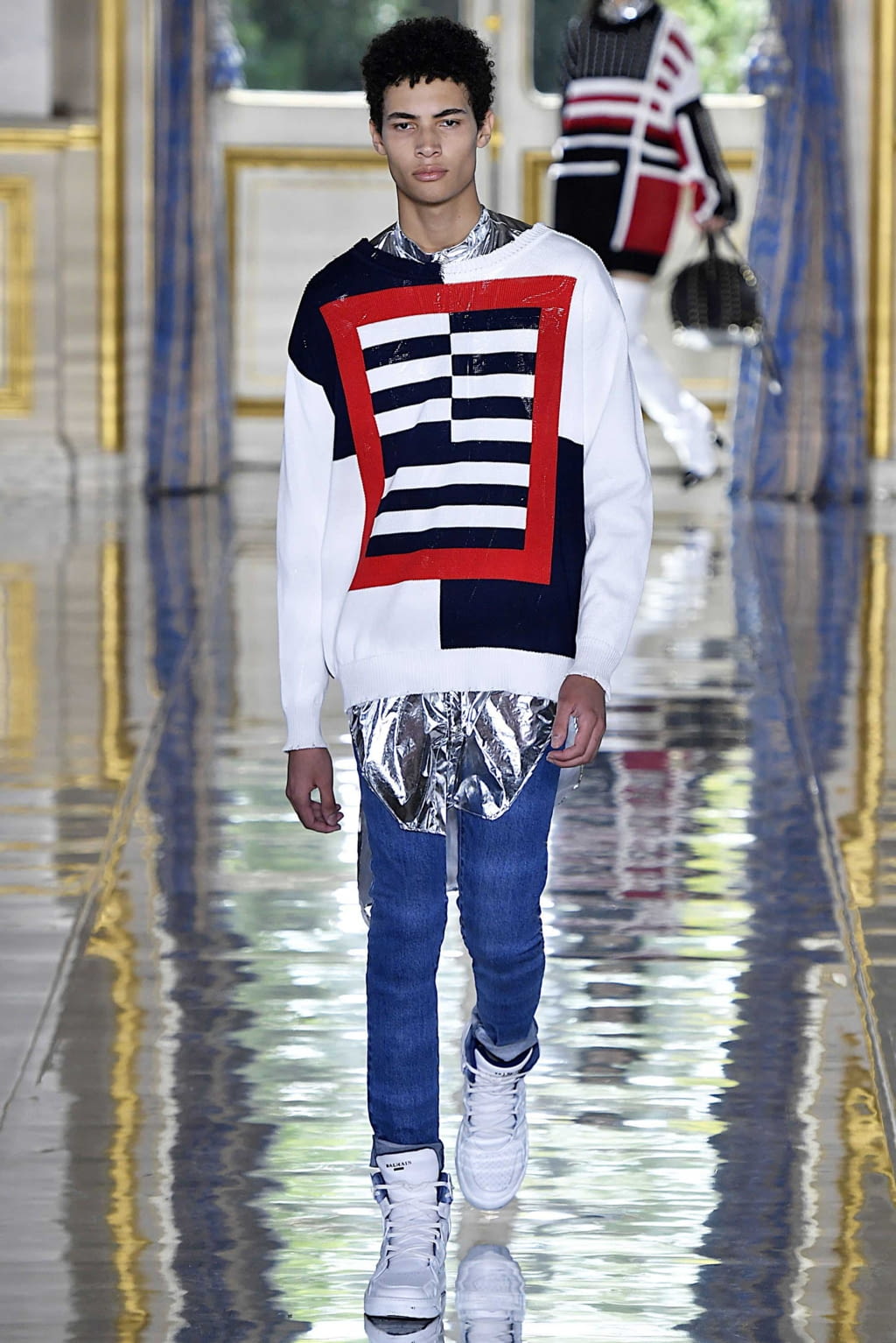 Fashion Week Paris Spring/Summer 2019 look 33 from the Balmain collection 男装