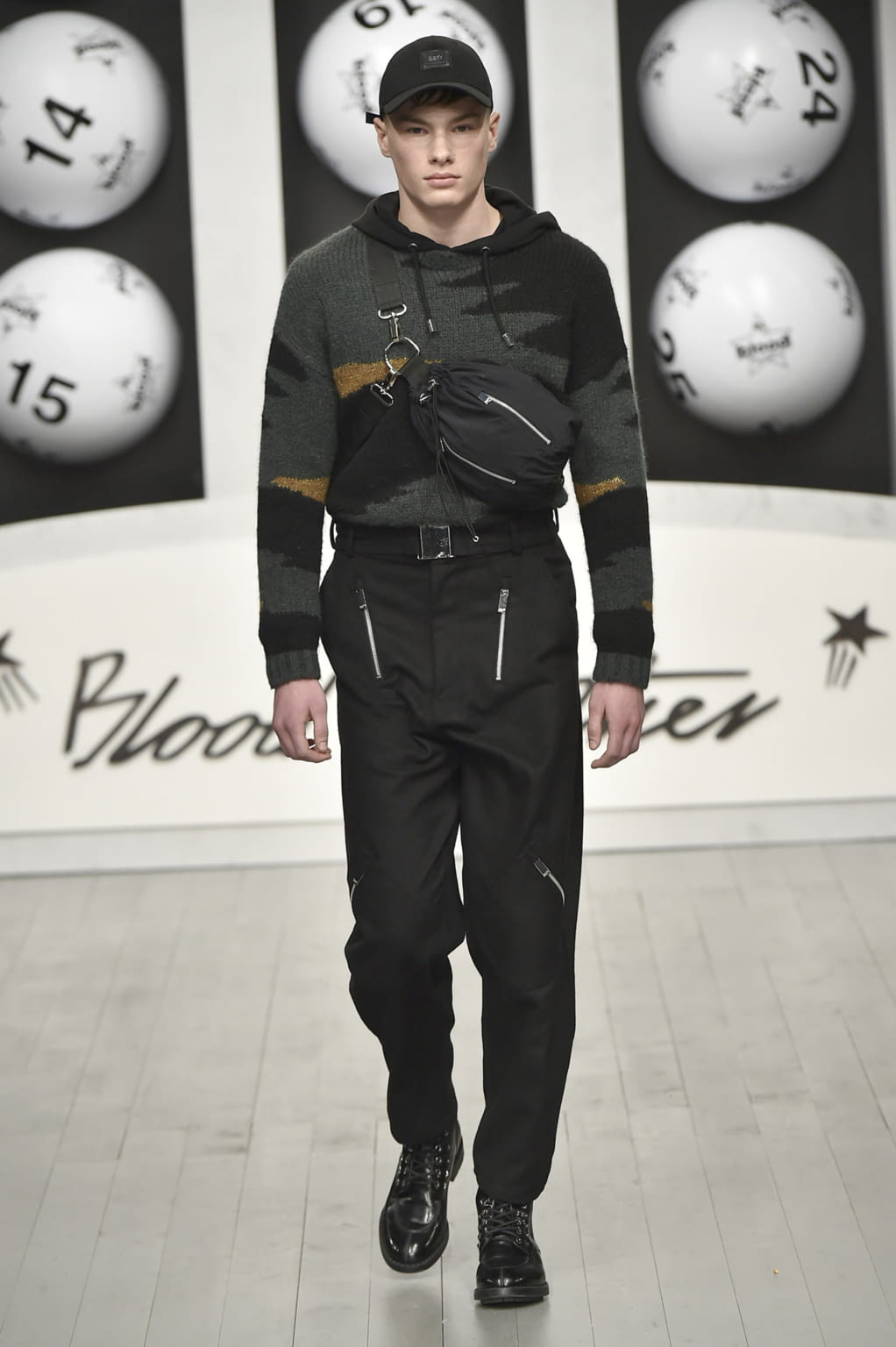 Fashion Week London Fall/Winter 2018 look 13 from the Blood Brother collection menswear