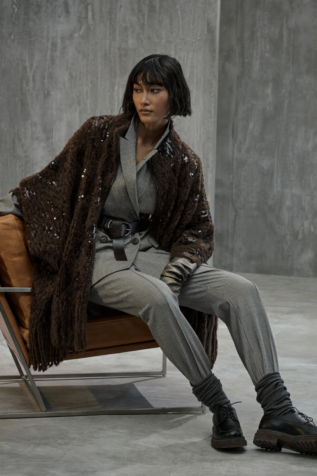 Fashion Week Milan Fall/Winter 2022 look 25 from the Brunello Cucinelli collection womenswear