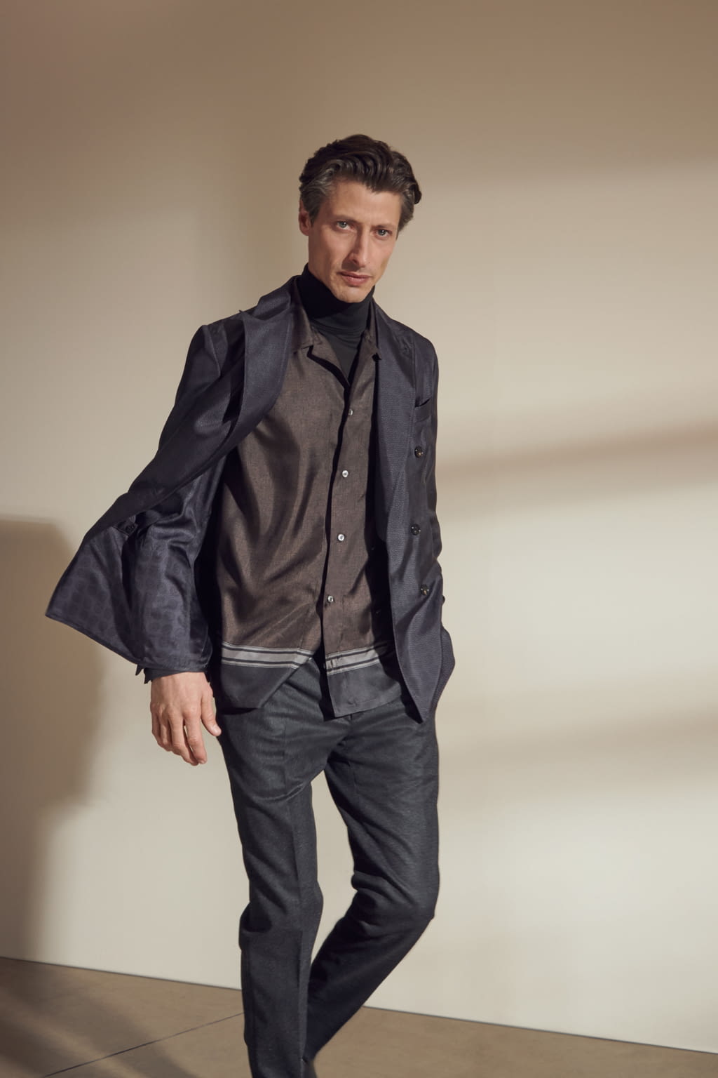Fashion Week Milan Fall/Winter 2021 look 30 from the Brioni collection 男装