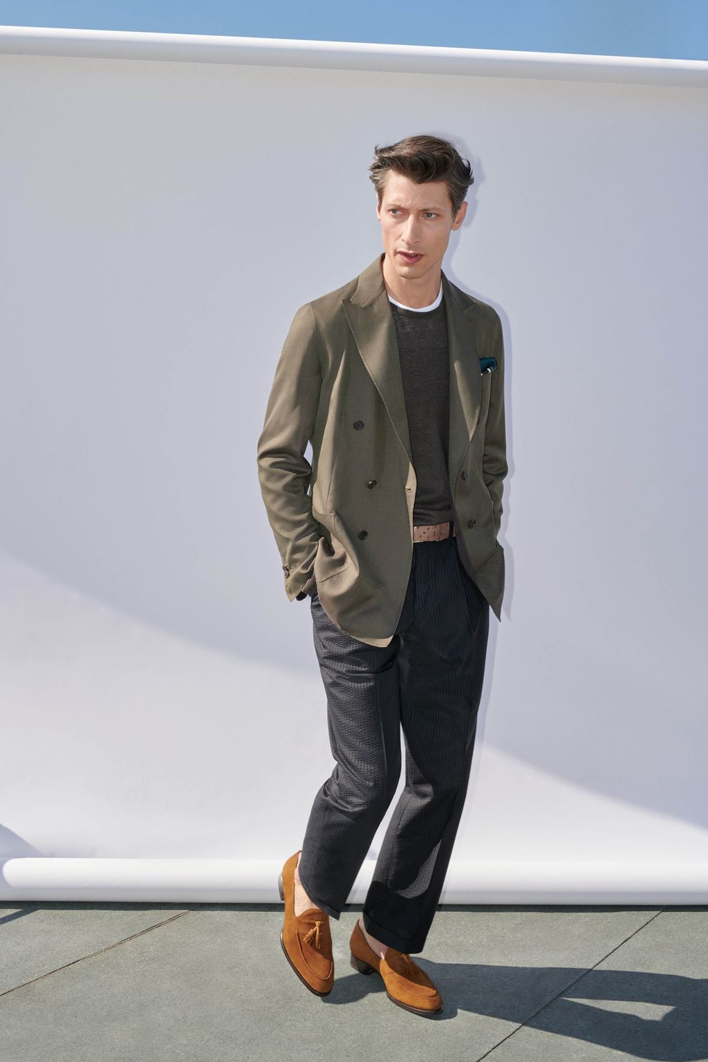 Fashion Week Florence Spring/Summer 2020 look 1 from the Brioni collection 男装