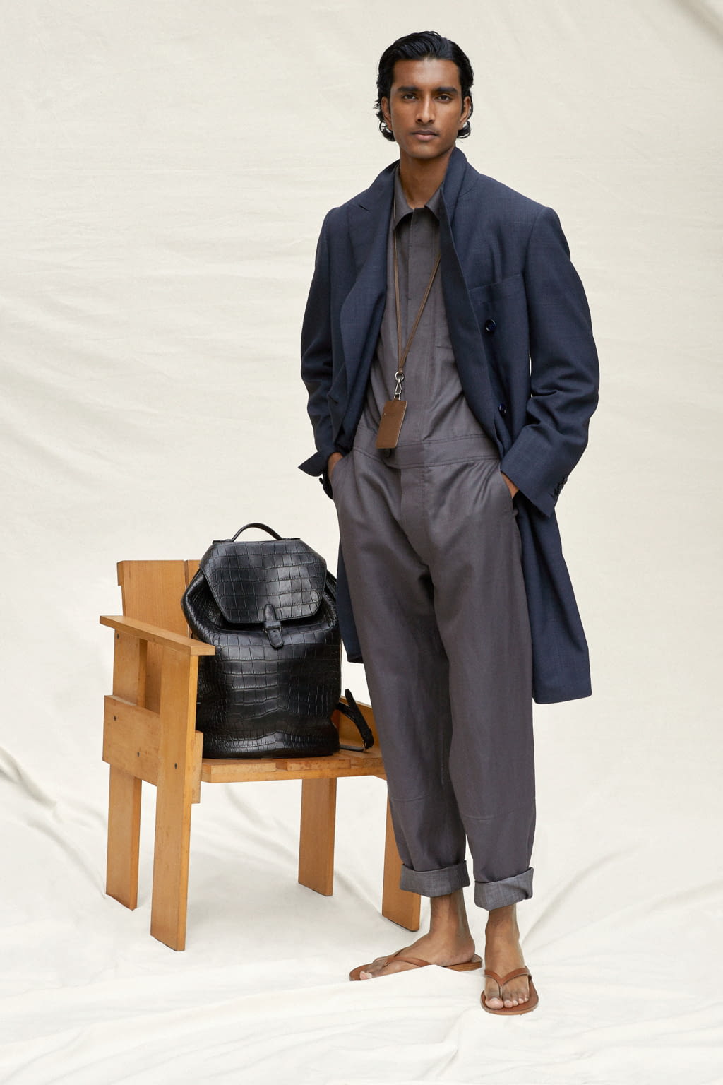 Fashion Week Milan Spring/Summer 2022 look 3 from the Brioni collection menswear
