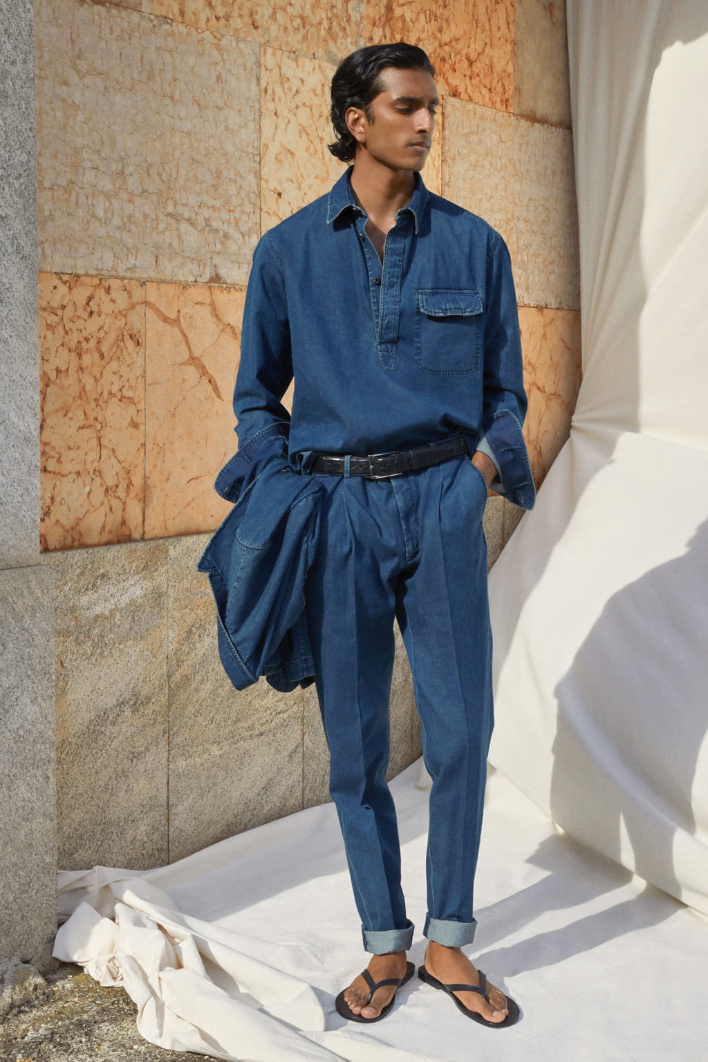 Fashion Week Milan Spring/Summer 2022 look 4 from the Brioni collection 男装