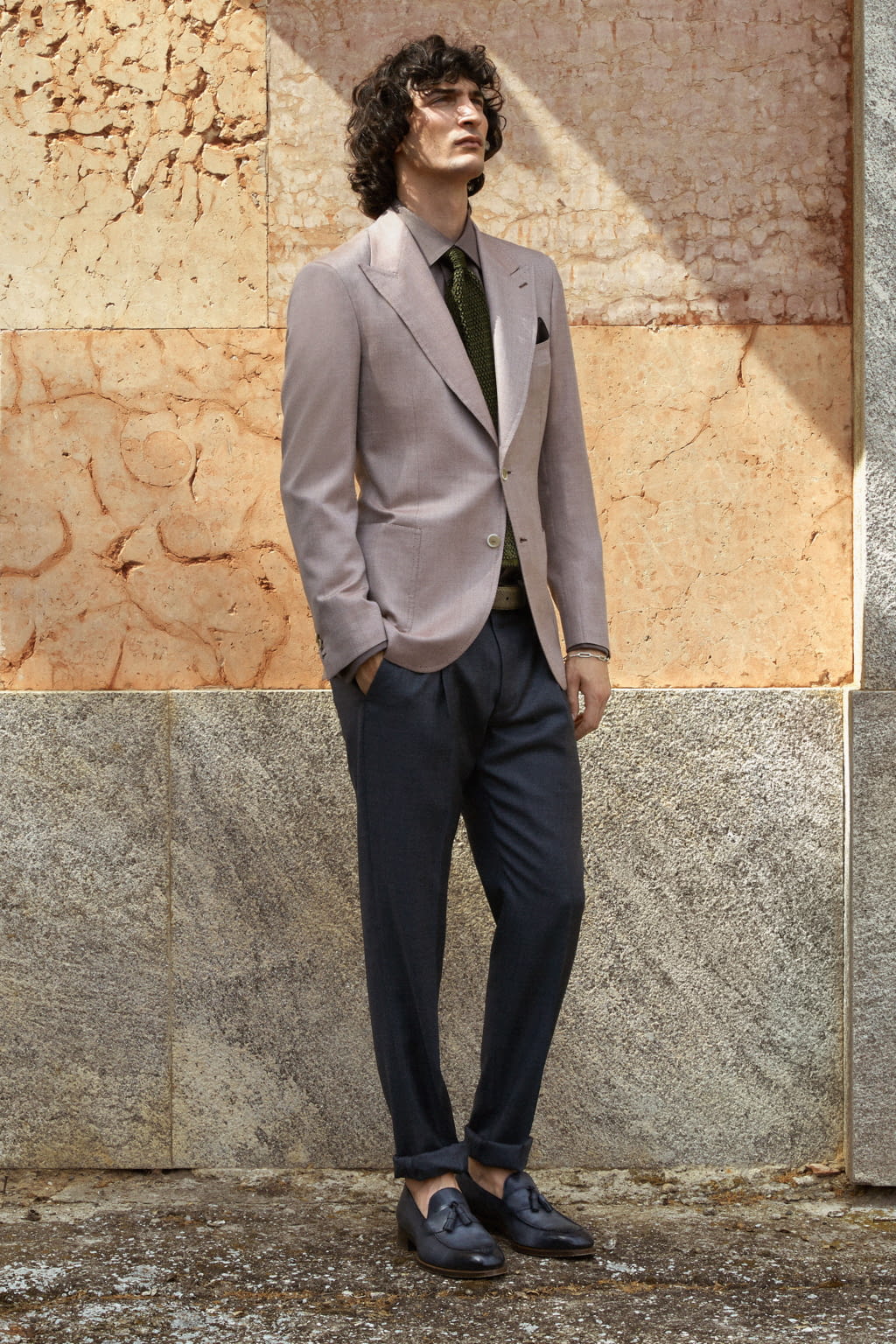 Fashion Week Milan Spring/Summer 2022 look 15 from the Brioni collection menswear