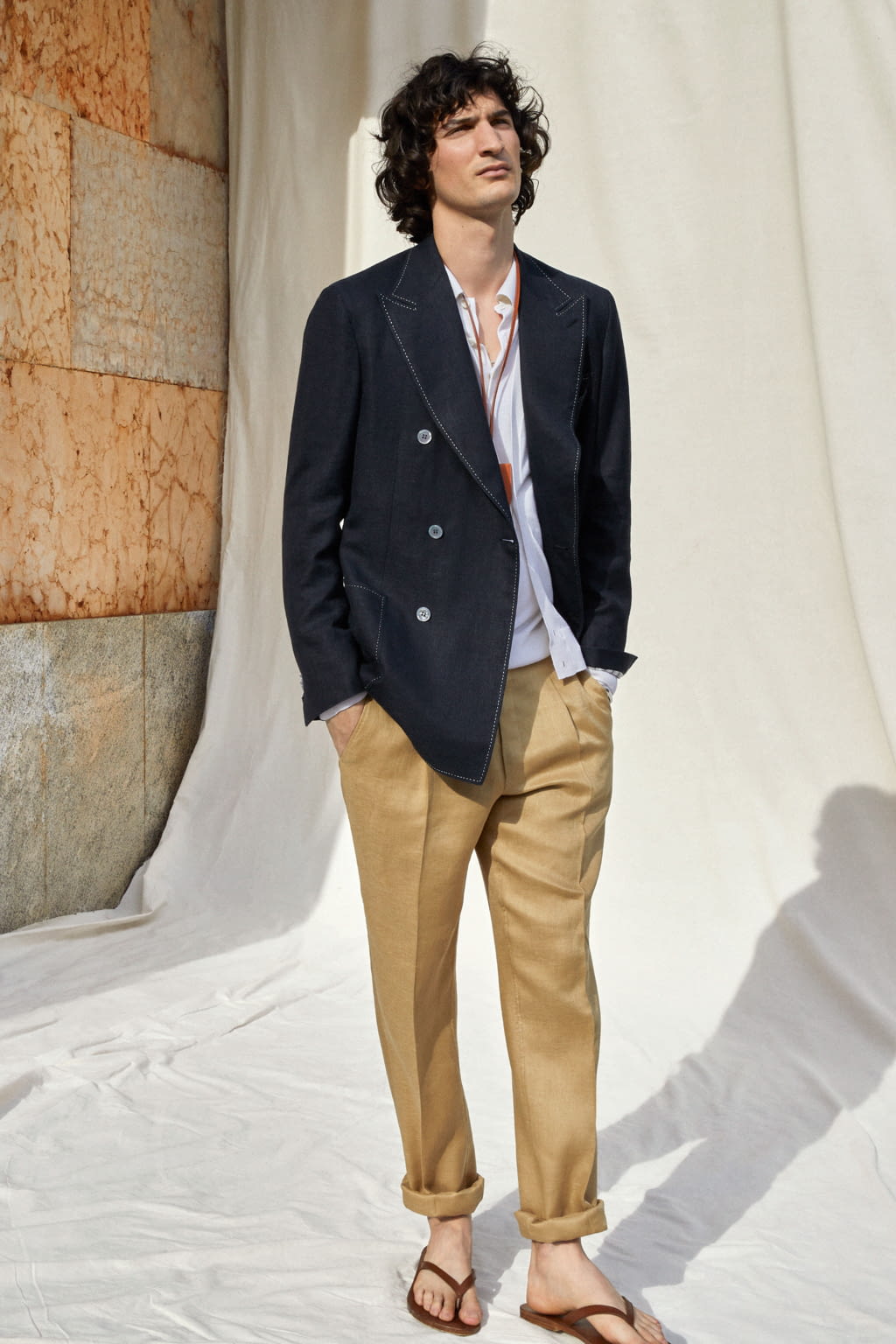 Fashion Week Milan Spring/Summer 2022 look 18 from the Brioni collection menswear