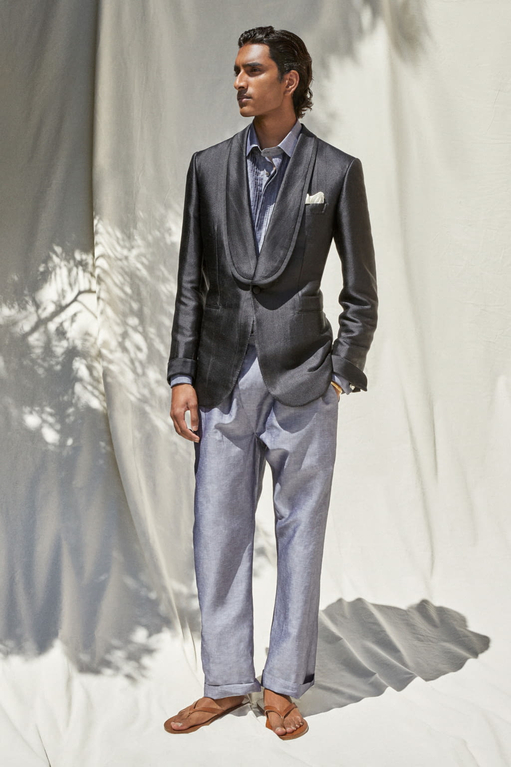 Fashion Week Milan Spring/Summer 2022 look 36 from the Brioni collection menswear