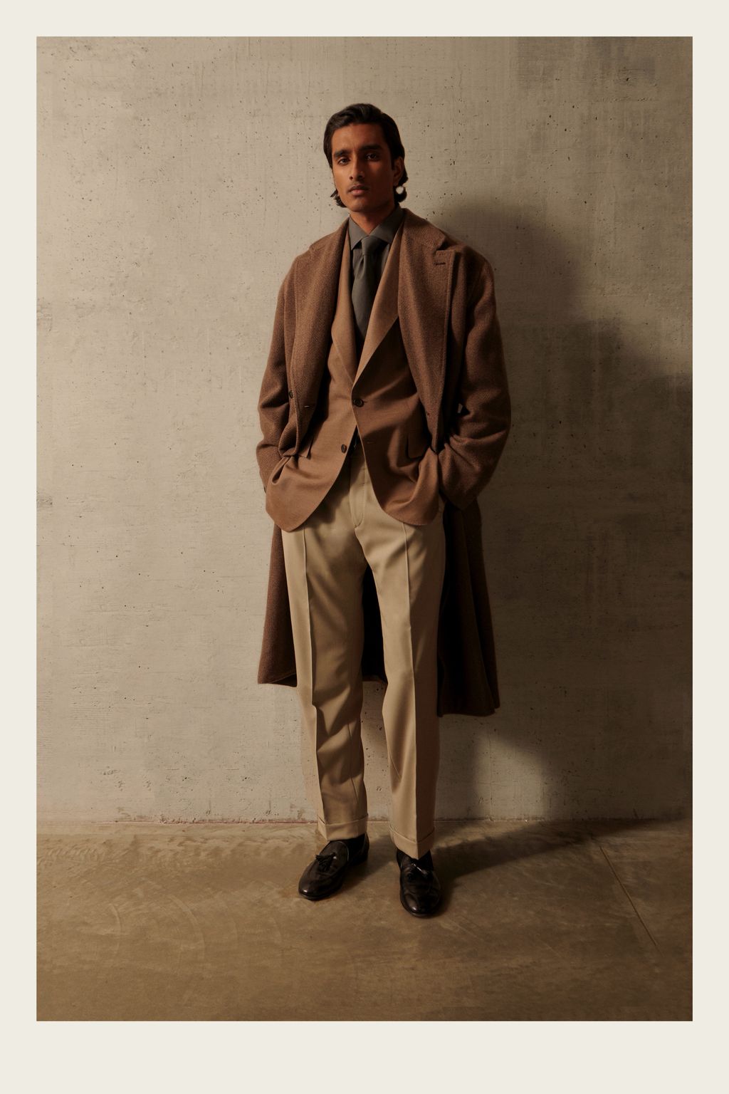 Fashion Week Milan Fall/Winter 2023 look 3 from the Brioni collection 男装