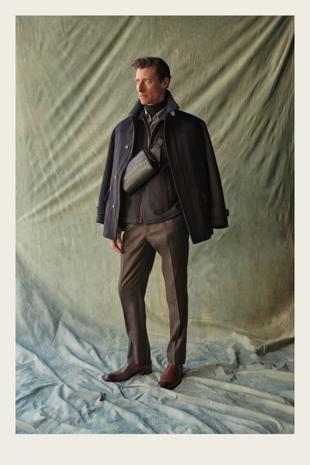 Fashion Week Milan Fall/Winter 2023 look 9 from the Brioni collection 男装