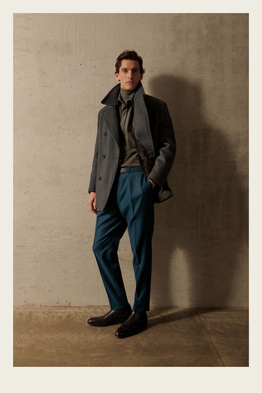 Fashion Week Milan Fall/Winter 2023 look 13 from the Brioni collection 男装