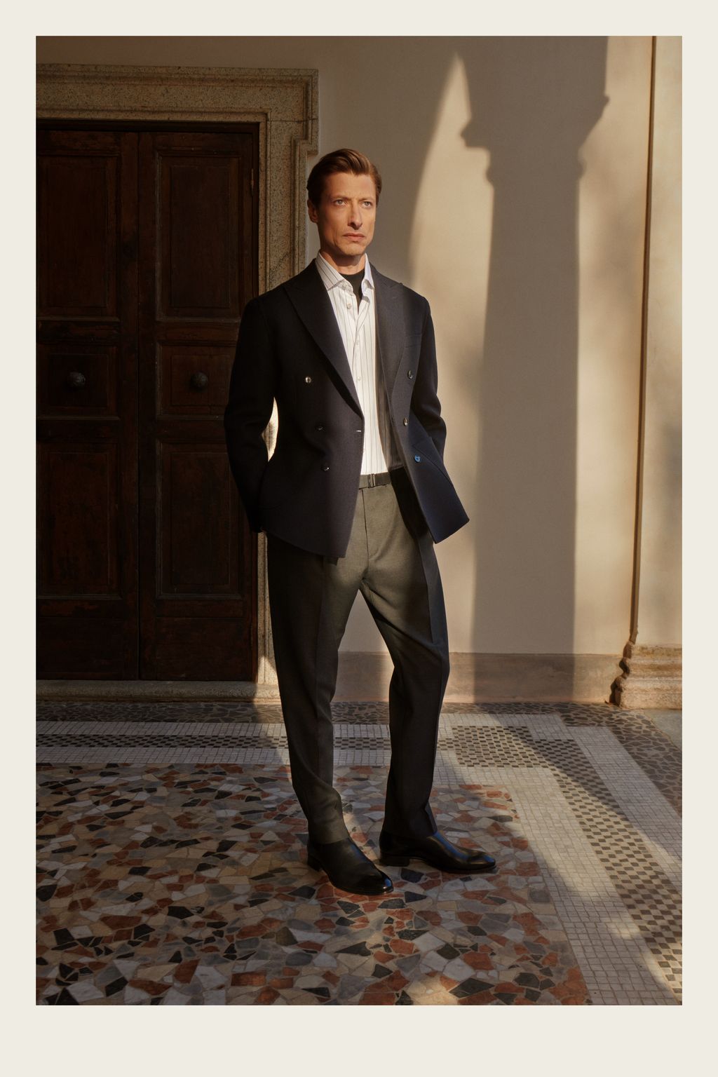 Fashion Week Milan Fall/Winter 2023 look 23 from the Brioni collection menswear