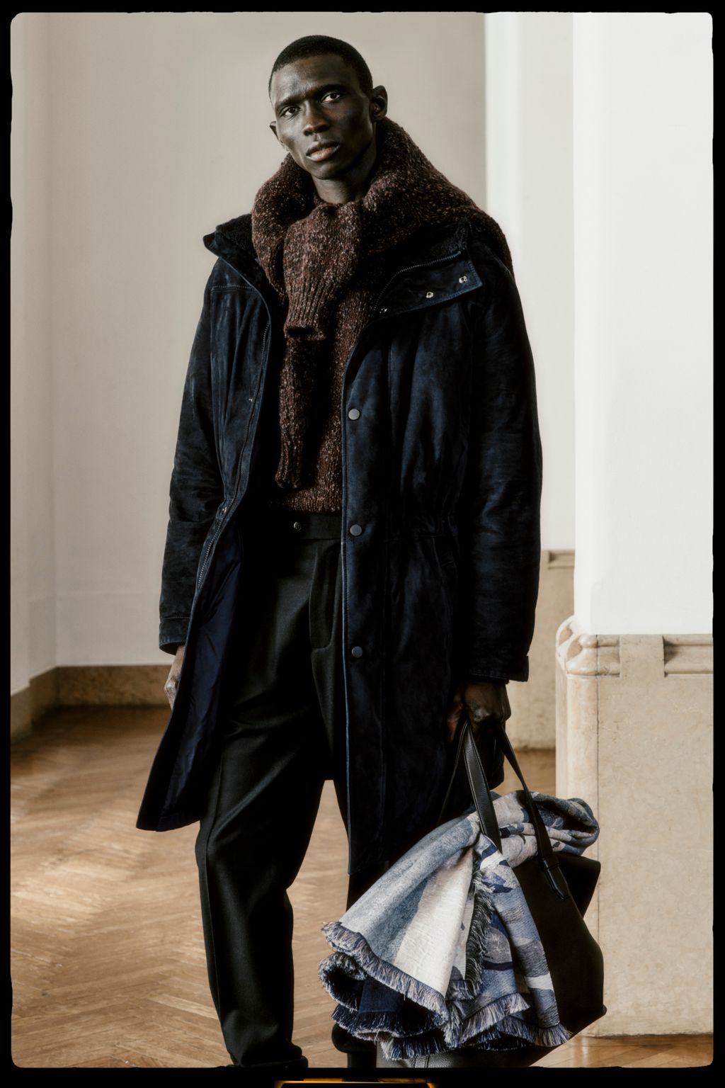 Fashion Week Milan Fall/Winter 2024 look 25 from the Brioni collection menswear