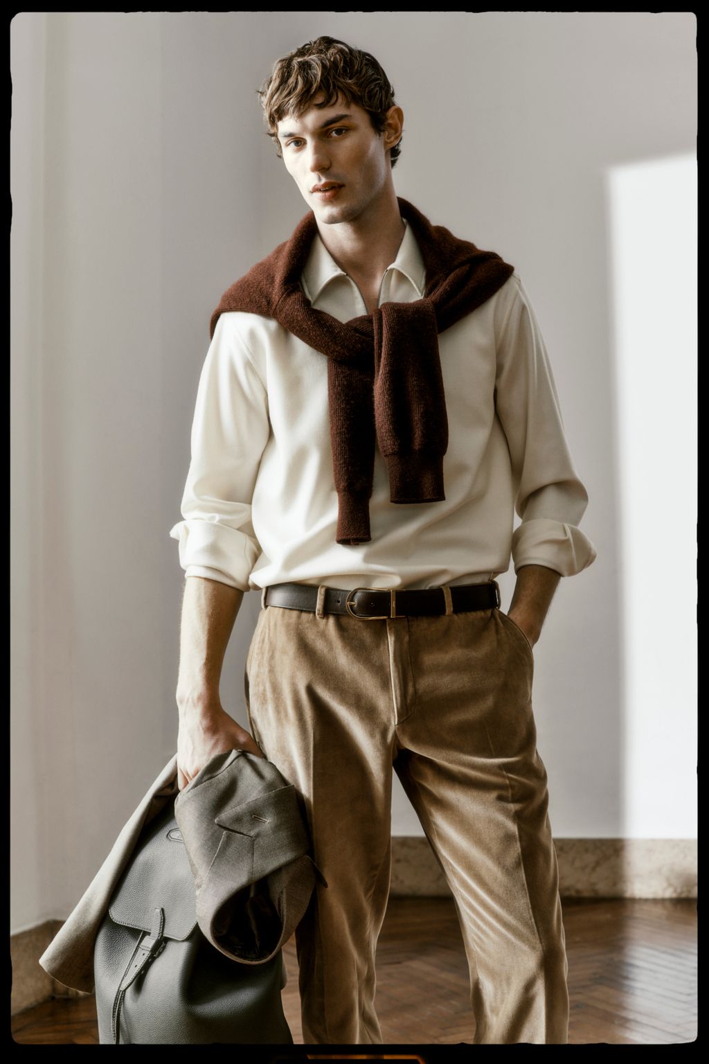 Fashion Week Milan Fall/Winter 2024 look 27 from the Brioni collection 男装
