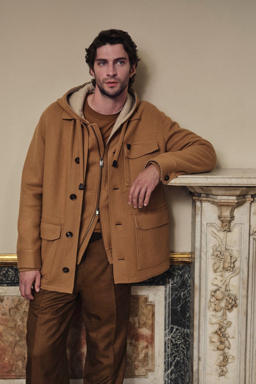 Fashion Week Milan Fall/Winter 2025 look 13 from the Brioni collection 男装