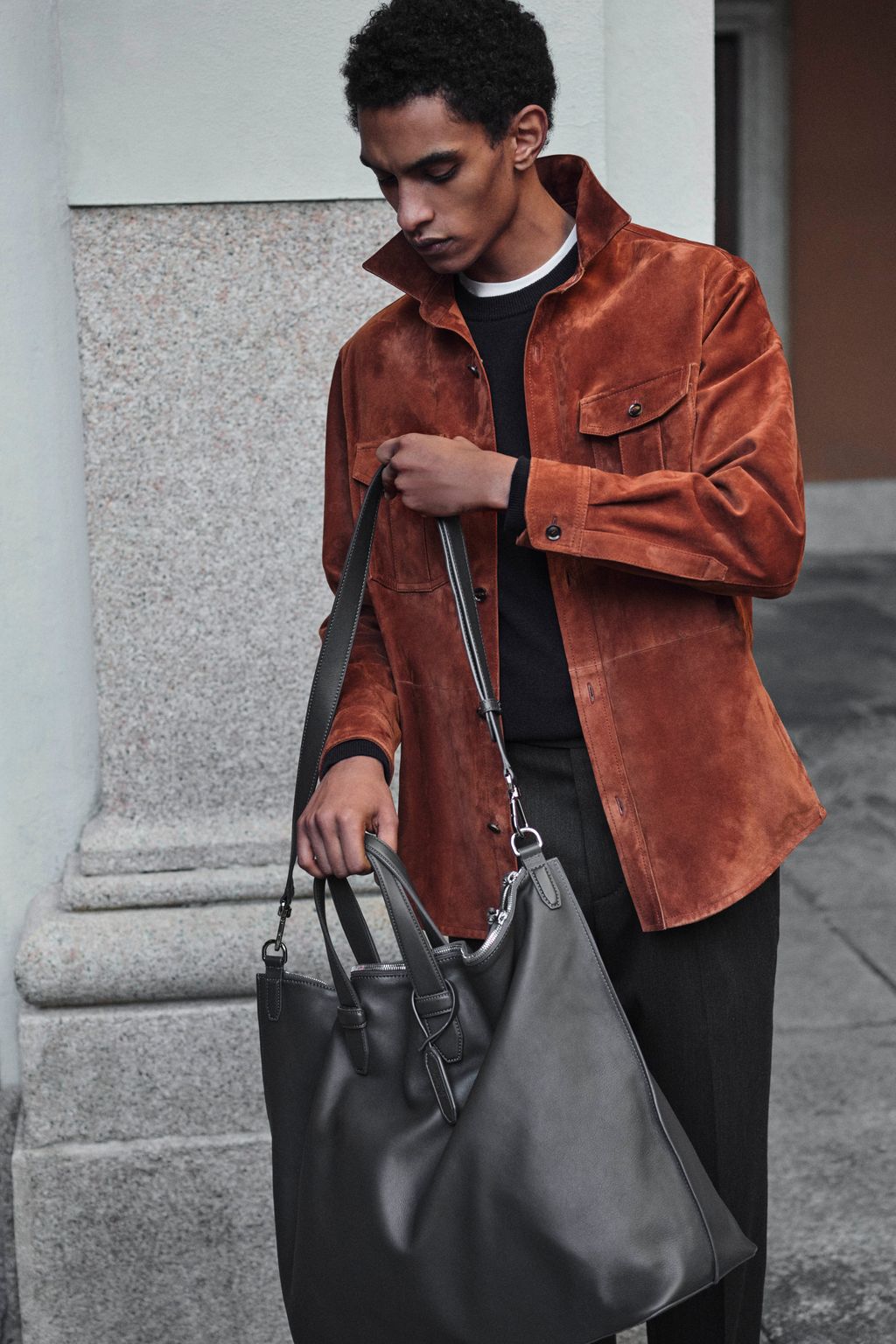 Fashion Week Milan Fall/Winter 2025 look 26 from the Brioni collection menswear