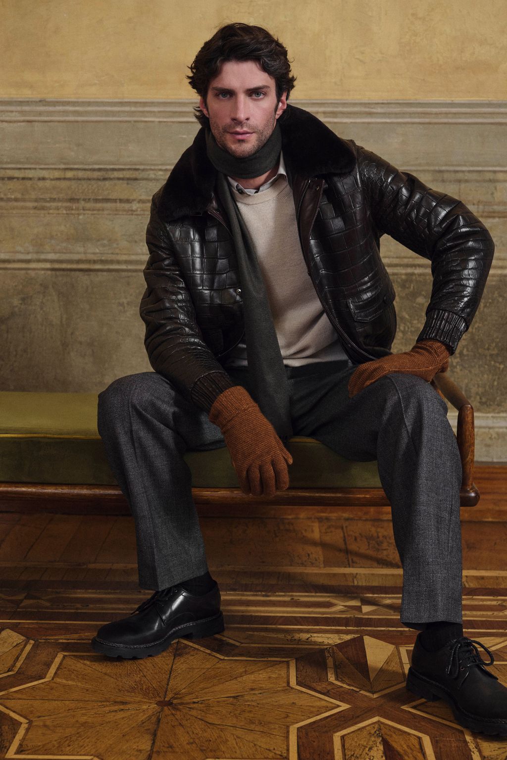 Fashion Week Milan Fall/Winter 2025 look 29 from the Brioni collection 男装