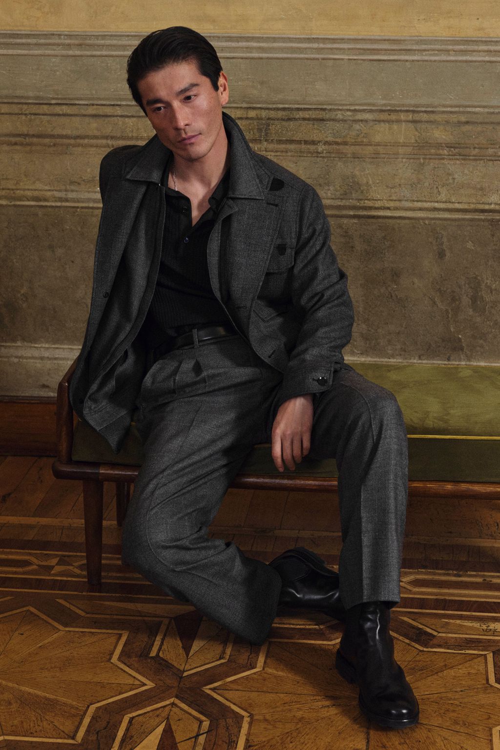Fashion Week Milan Fall/Winter 2025 look 3 from the Brioni collection menswear