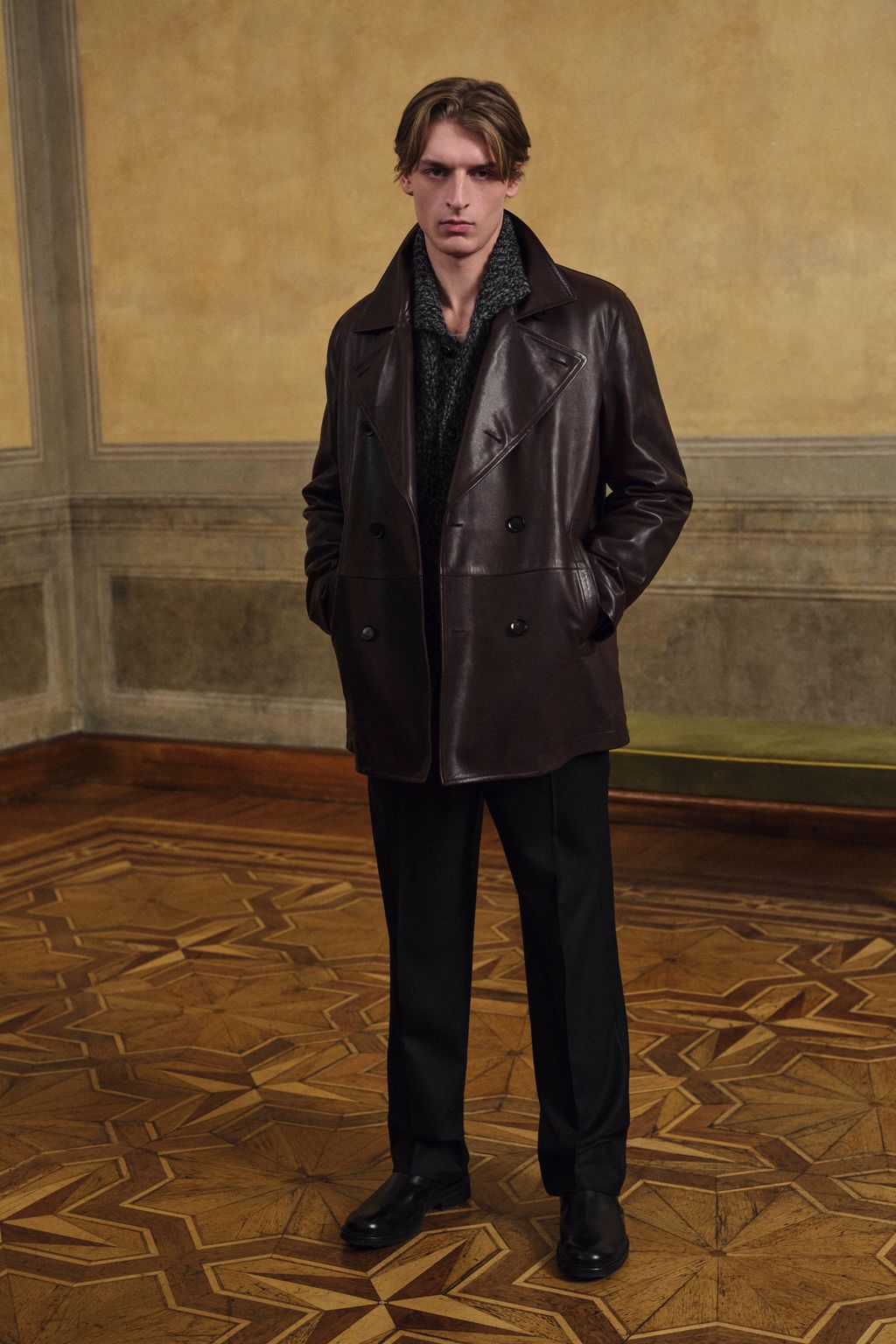 Fashion Week Milan Fall/Winter 2025 look 32 de la collection Brioni menswear