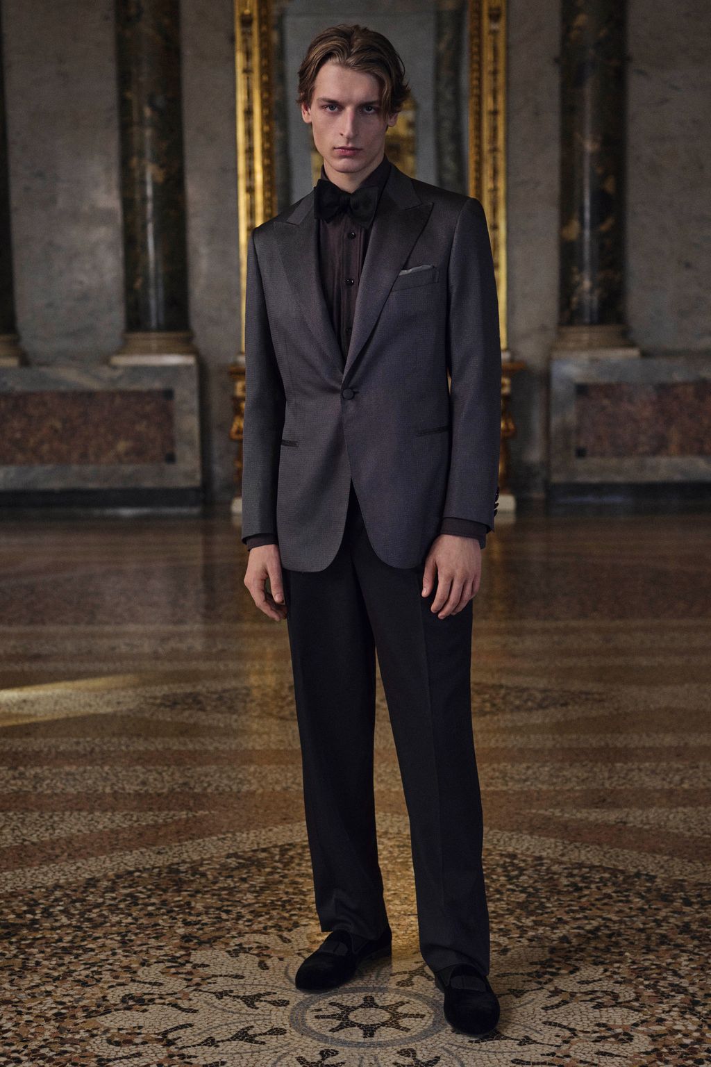 Fashion Week Milan Fall/Winter 2025 look 43 from the Brioni collection menswear