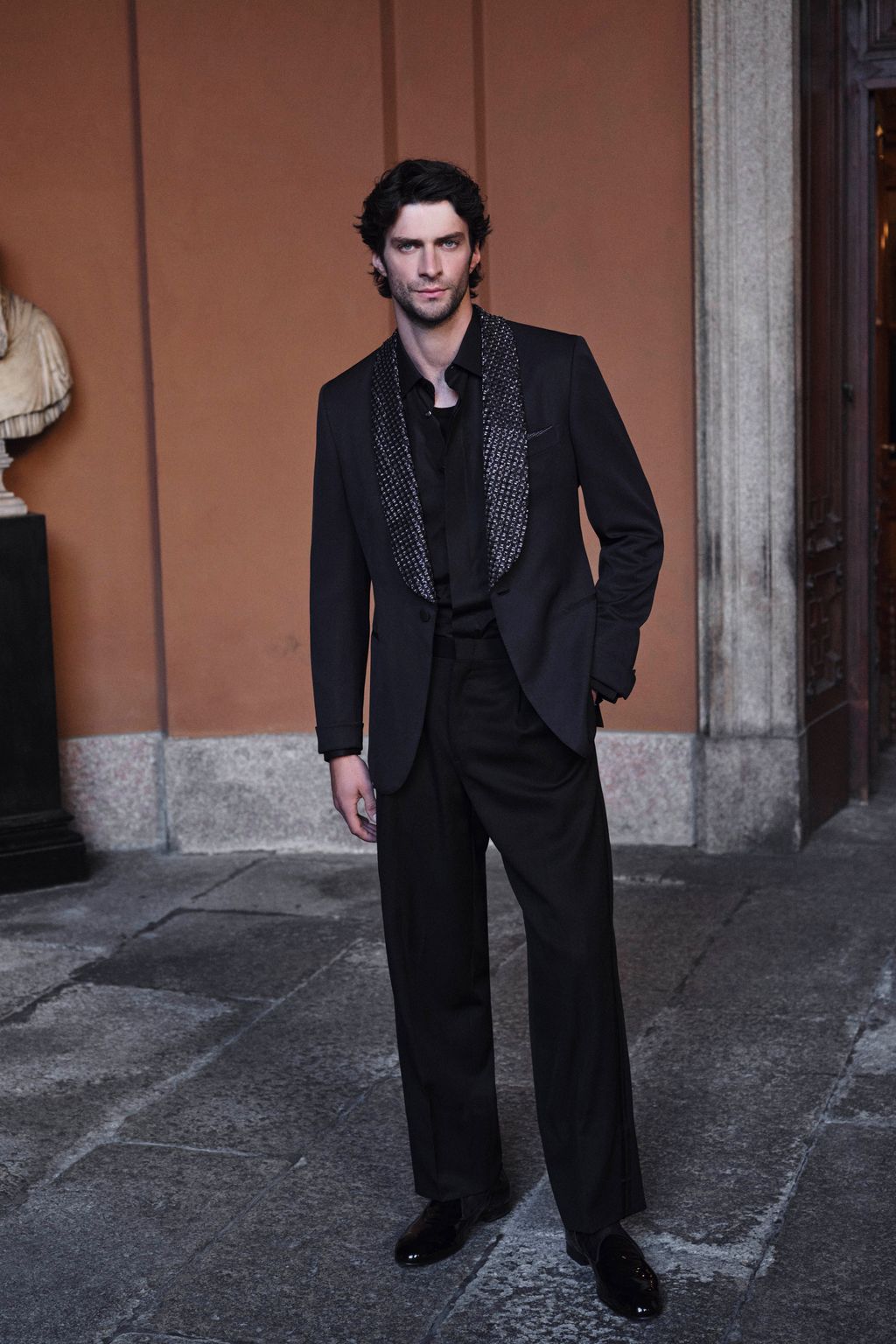 Fashion Week Milan Fall/Winter 2025 look 48 from the Brioni collection menswear