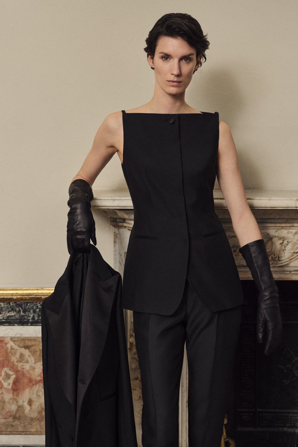 Fashion Week Milan Fall/Winter 2025 look 1 de la collection Brioni womenswear