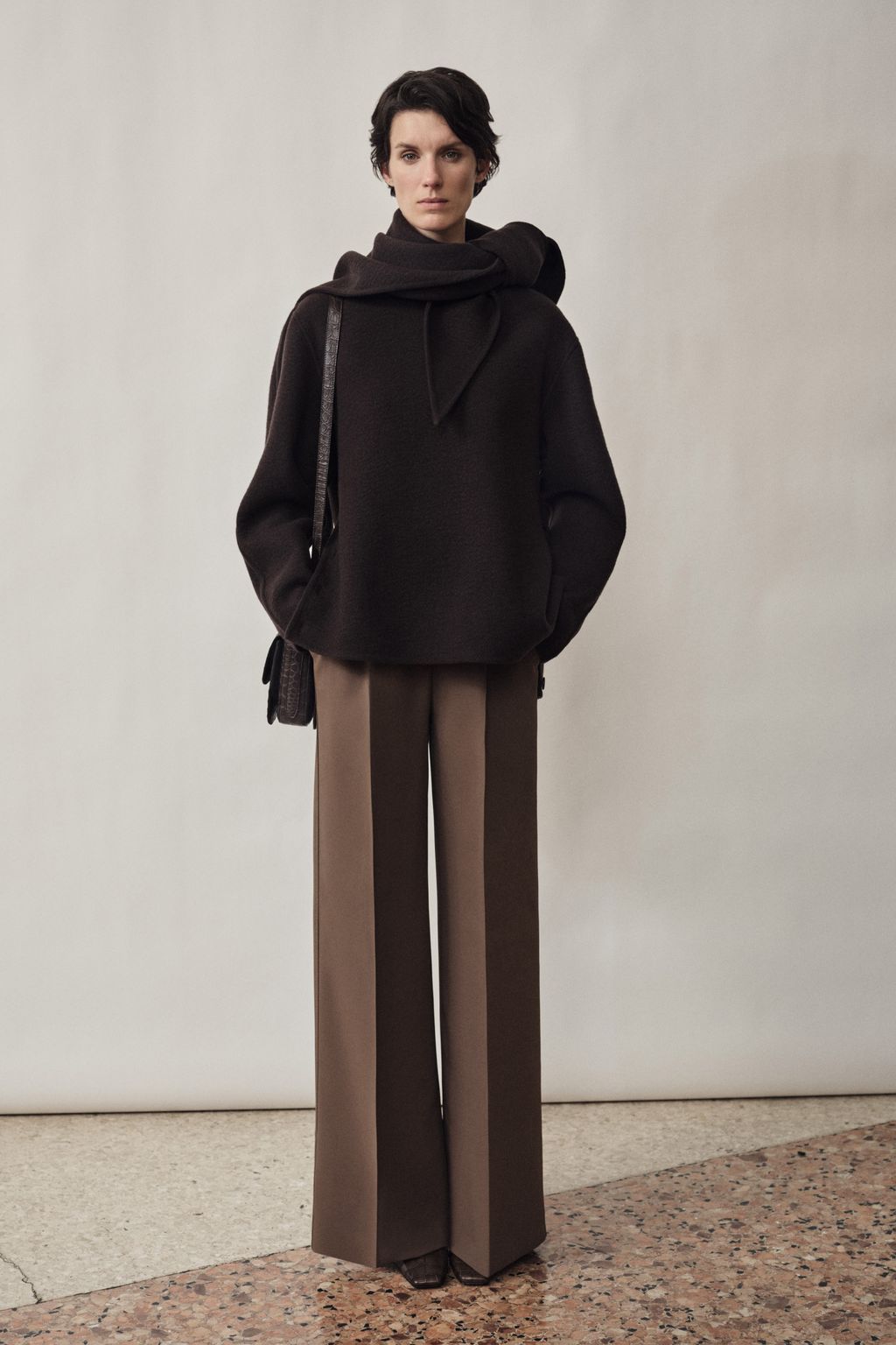 Fashion Week Milan Fall/Winter 2025 look 10 from the Brioni collection womenswear