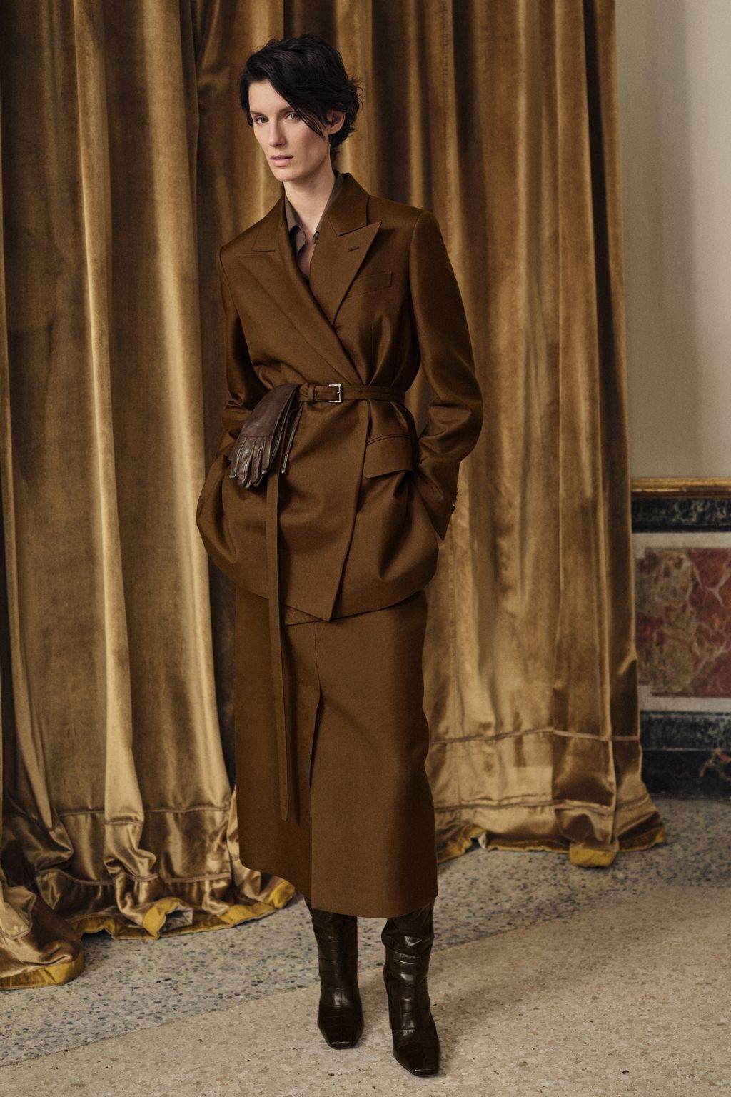 Fashion Week Milan Fall/Winter 2025 look 12 from the Brioni collection womenswear