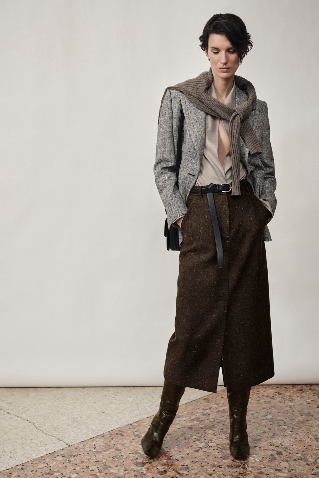 Fashion Week Milan Fall/Winter 2025 look 6 from the Brioni collection womenswear