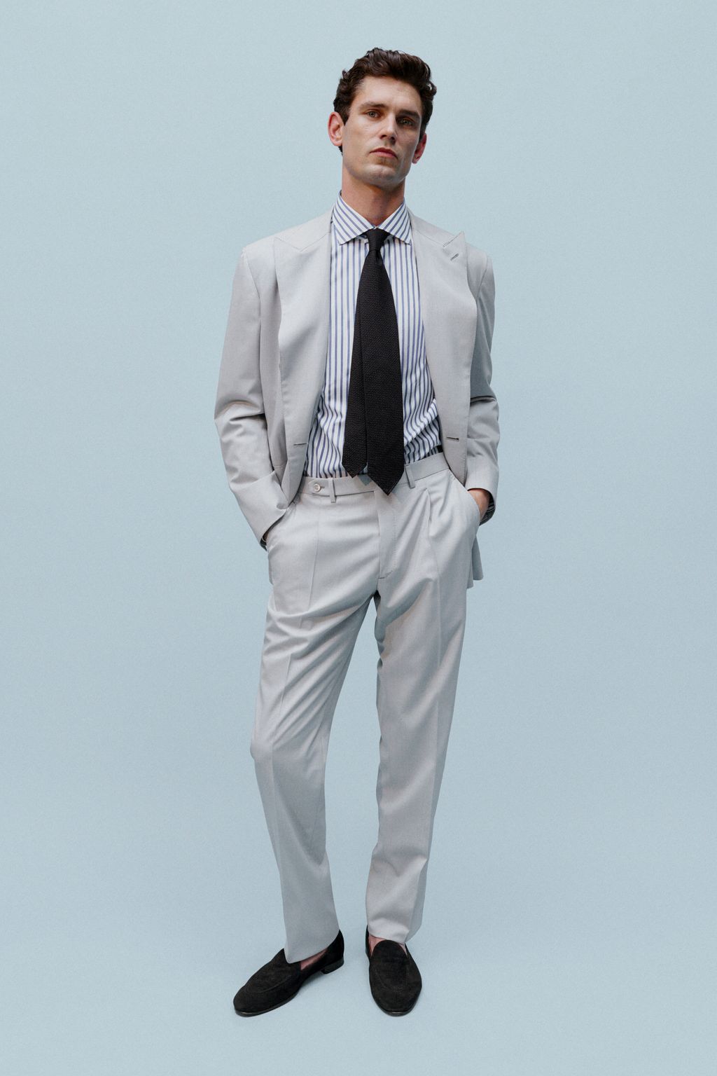 Fashion Week Milan Spring/Summer 2024 look 20 from the Brioni collection menswear