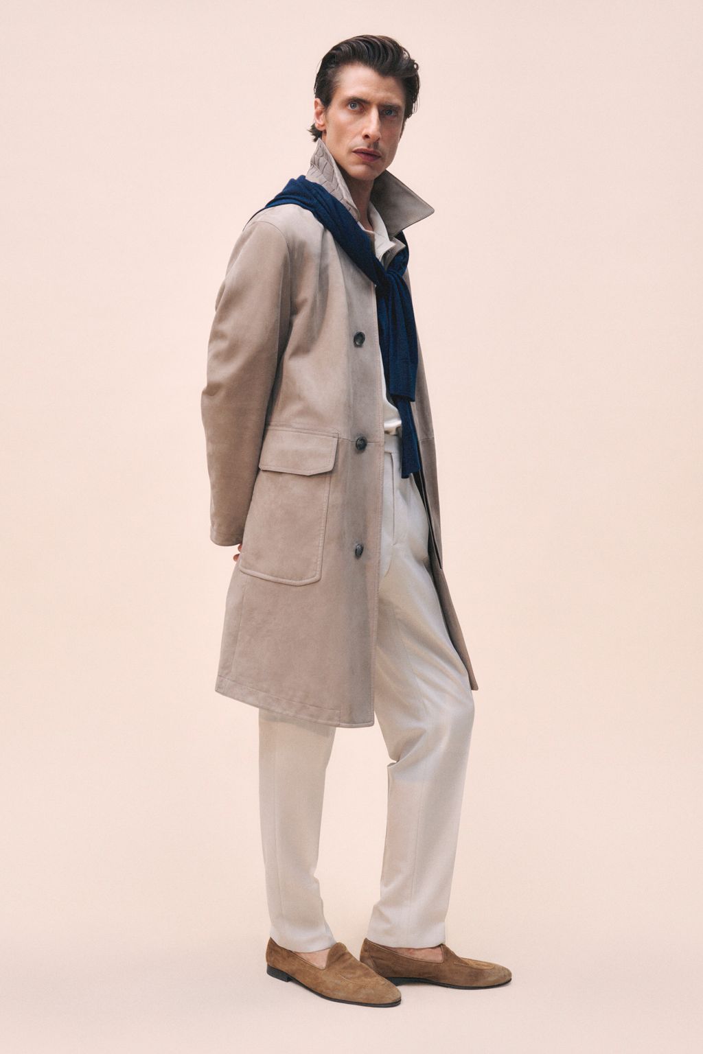 Fashion Week Milan Spring/Summer 2024 look 25 from the Brioni collection menswear