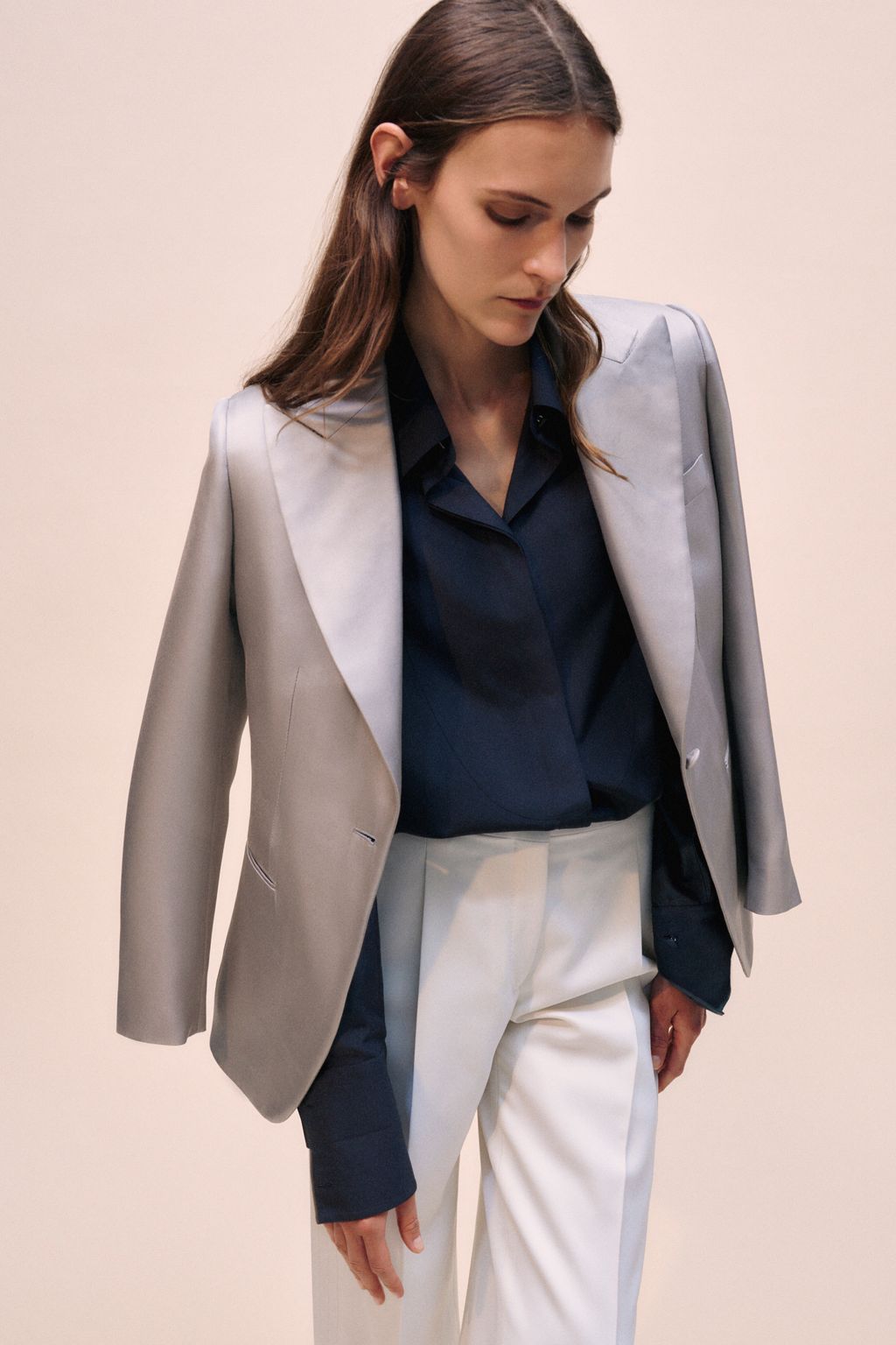 Fashion Week Milan Spring/Summer 2024 look 5 from the Brioni collection womenswear