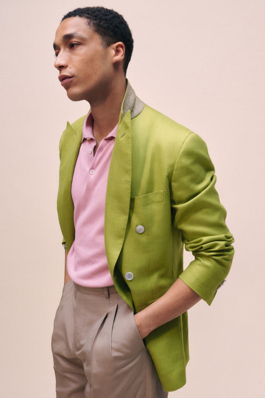 Fashion Week Milan Spring/Summer 2024 look 3 from the Brioni collection 男装