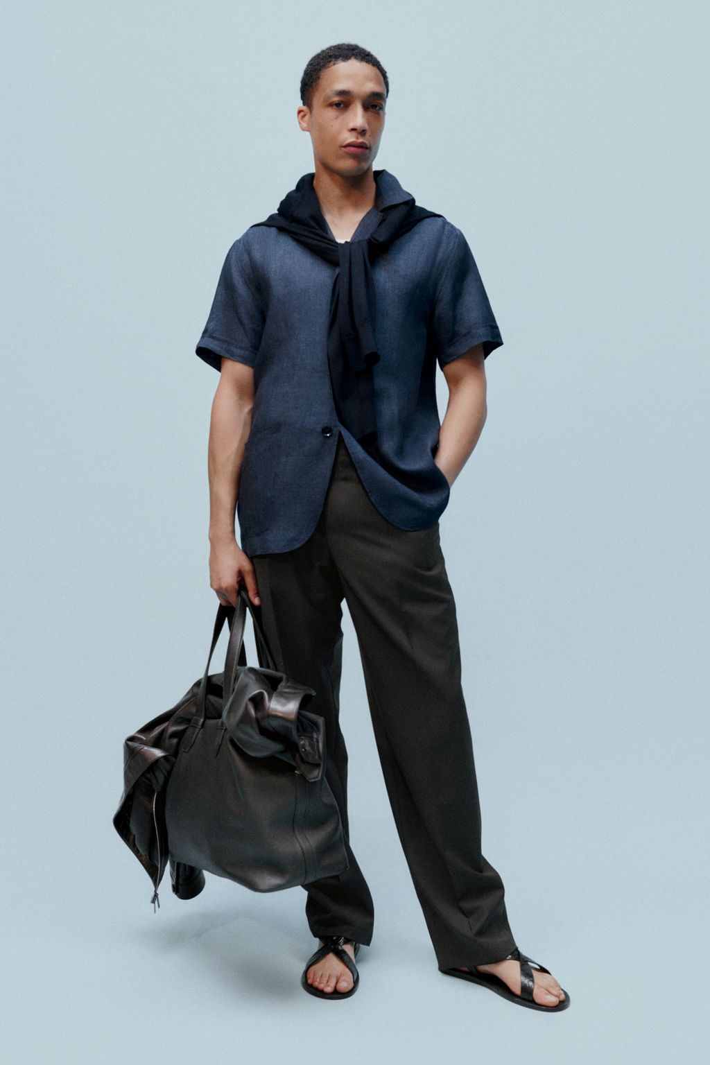 Fashion Week Milan Spring/Summer 2024 look 6 from the Brioni collection menswear