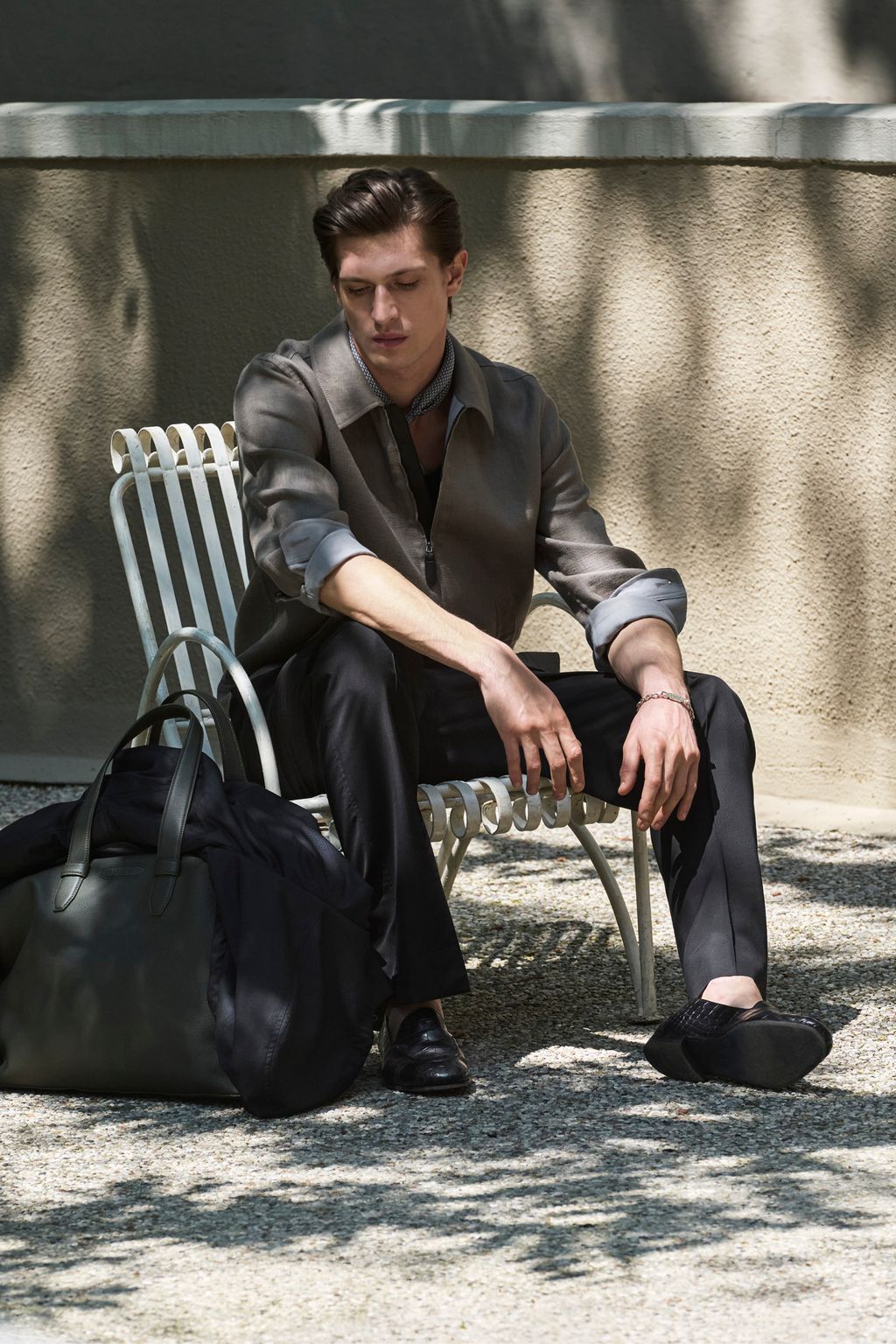 Fashion Week Milan Spring-Summer 2025 look 23 from the Brioni collection menswear