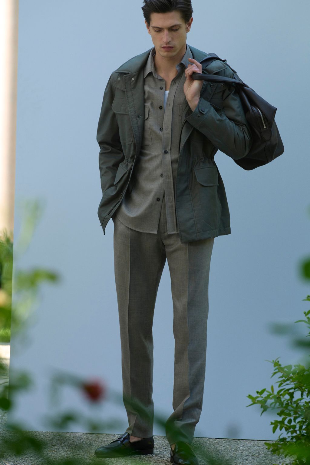 Fashion Week Milan Spring-Summer 2025 look 3 from the Brioni collection menswear