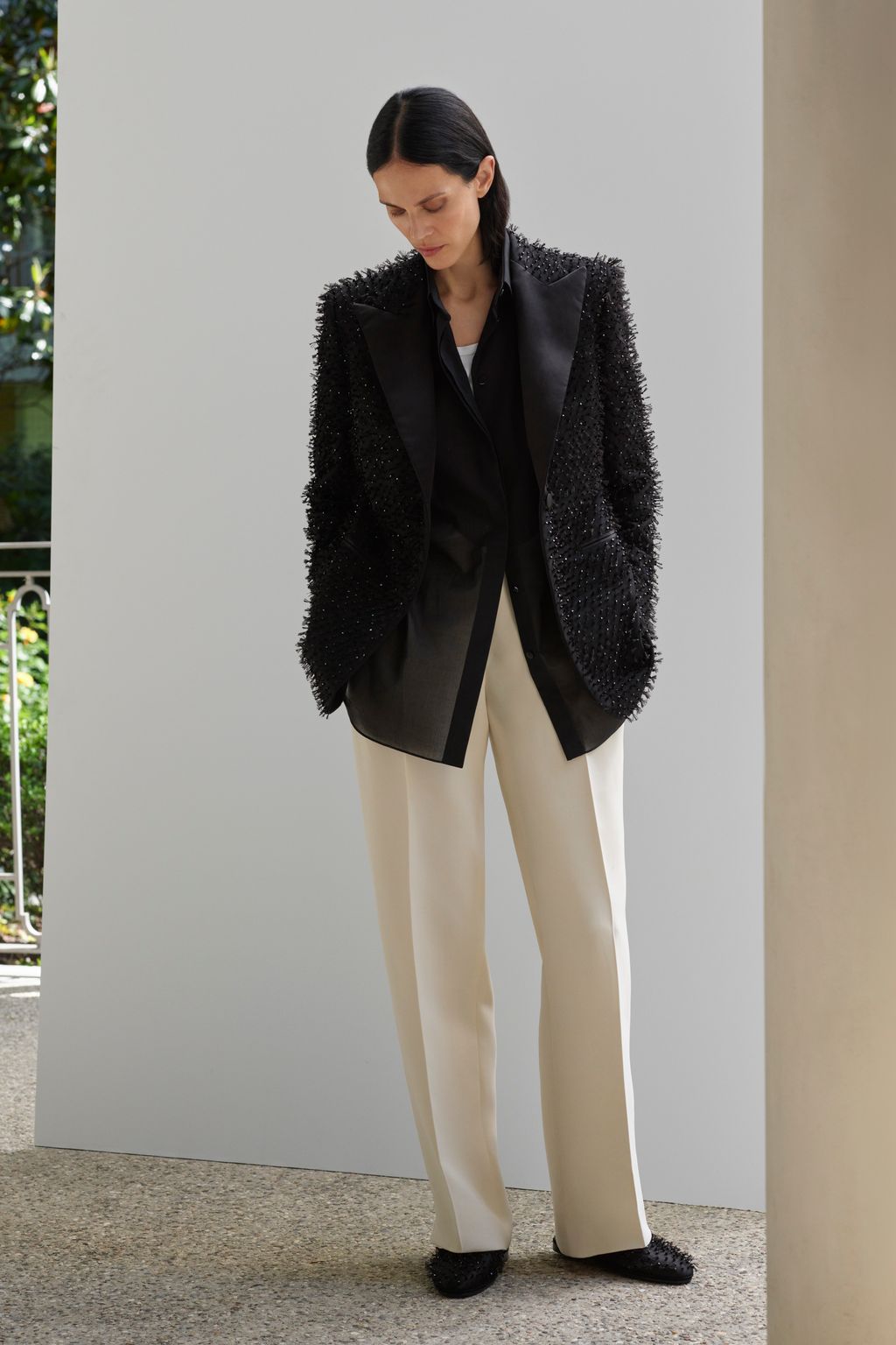 Fashion Week Milan Spring/Summer 2025 look 13 from the Brioni collection womenswear