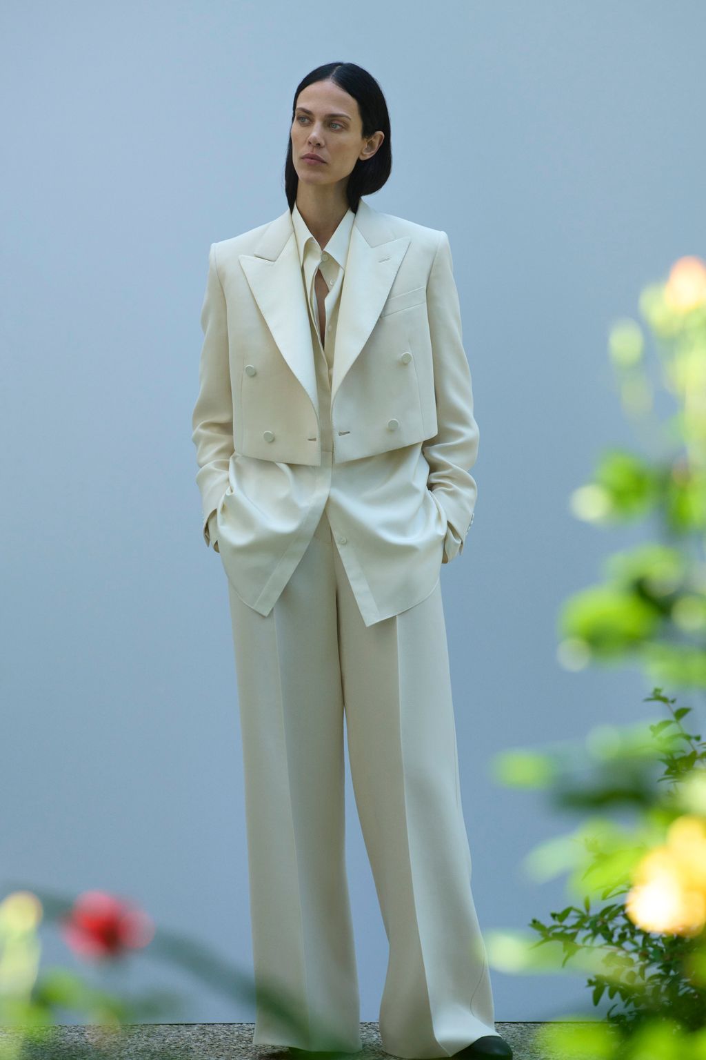 Fashion Week Milan Spring-Summer 2025 look 4 from the Brioni collection womenswear