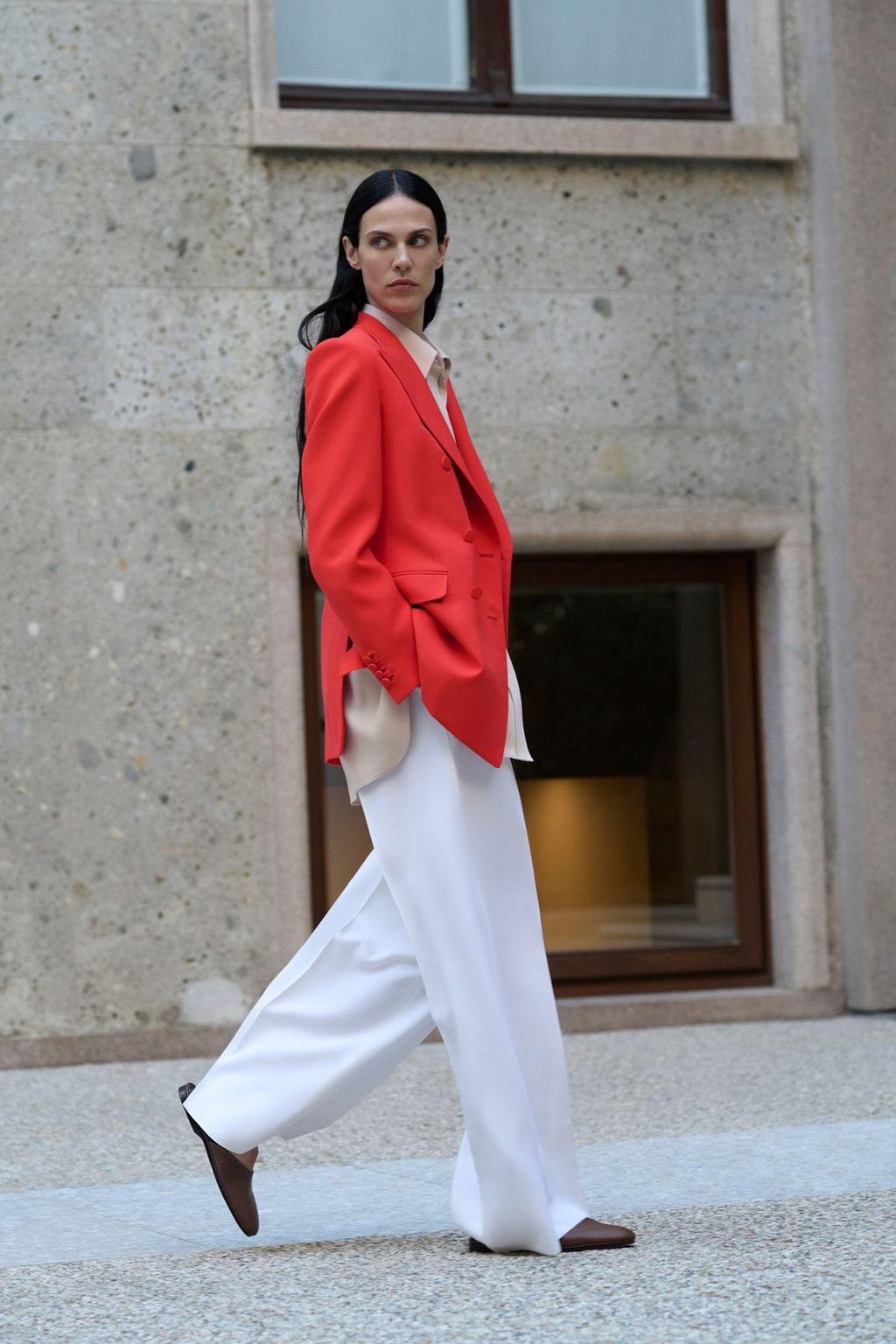 Fashion Week Milan Spring/Summer 2025 look 8 from the Brioni collection womenswear