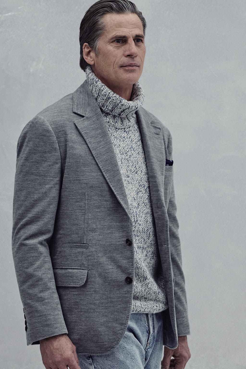 Fashion Week Milan Fall/Winter 2021 look 4 from the Brunello Cucinelli collection 男装