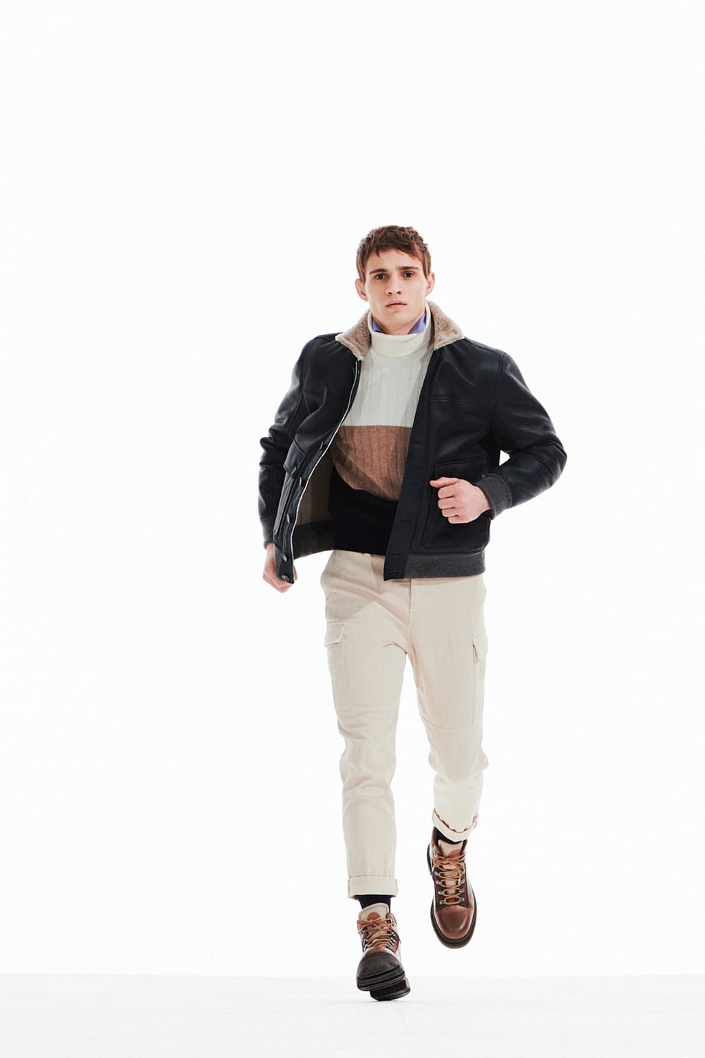 Fashion Week Milan Fall/Winter 2021 look 12 from the Brunello Cucinelli collection 男装
