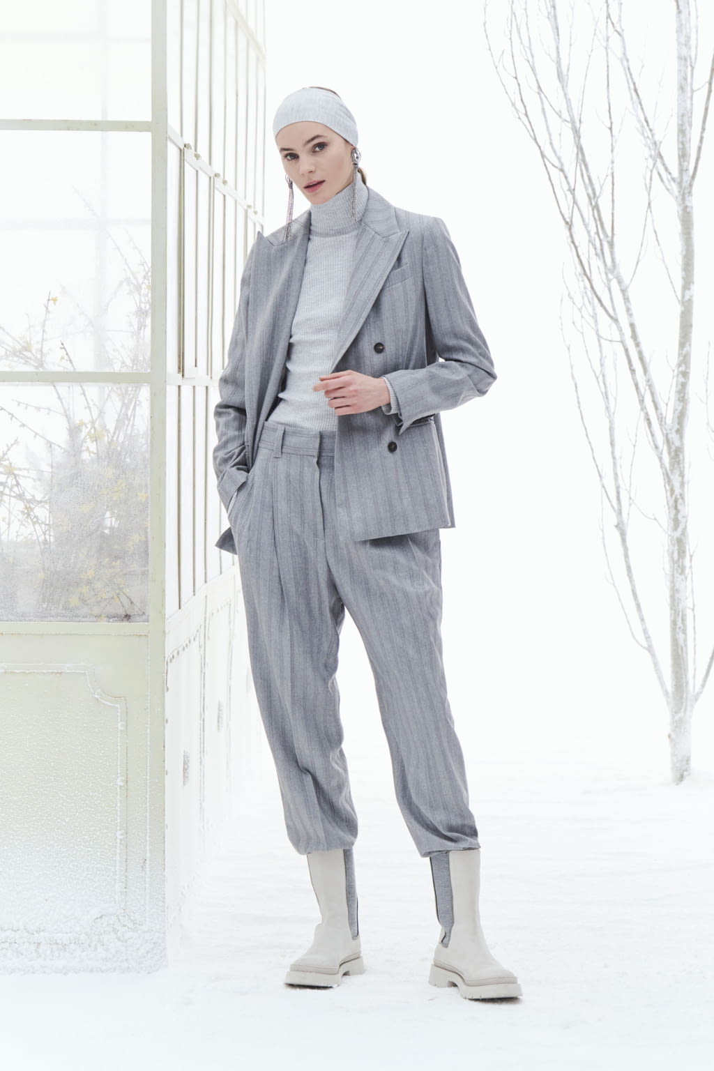 Fashion Week Milan Fall/Winter 2021 look 7 from the Brunello Cucinelli collection womenswear