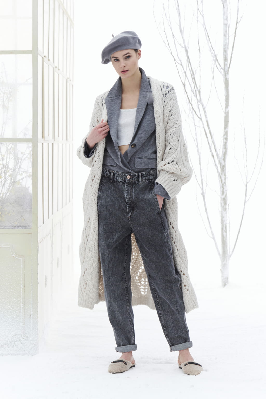 Fashion Week Milan Fall/Winter 2021 look 11 from the Brunello Cucinelli collection womenswear