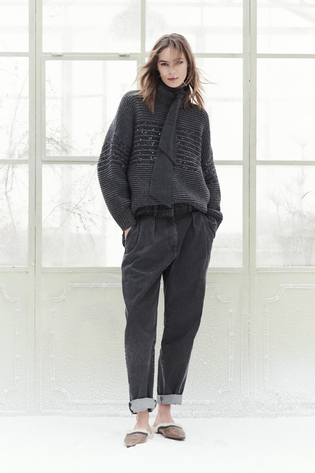 Fashion Week Milan Fall/Winter 2021 look 21 from the Brunello Cucinelli collection womenswear