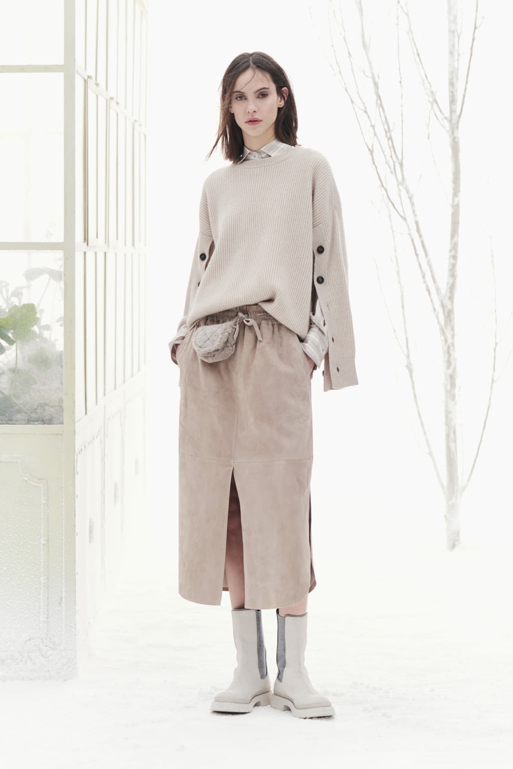 Fashion Week Milan Fall/Winter 2021 look 23 from the Brunello Cucinelli collection 女装