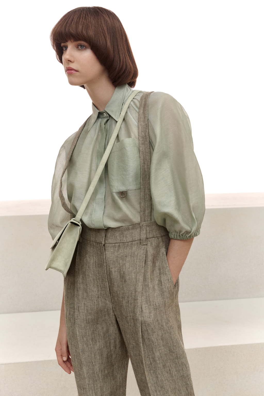 Fashion Week Milan Spring/Summer 2022 look 12 from the Brunello Cucinelli collection 女装