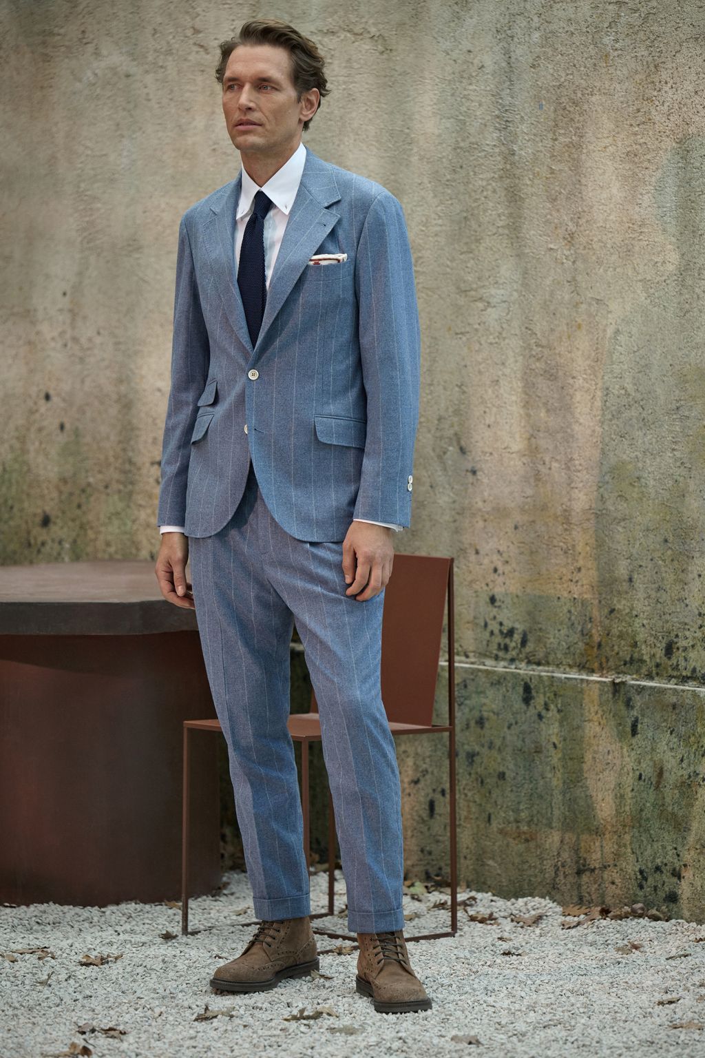 Fashion Week Milan Fall/Winter 2023 look 12 from the Brunello Cucinelli collection menswear