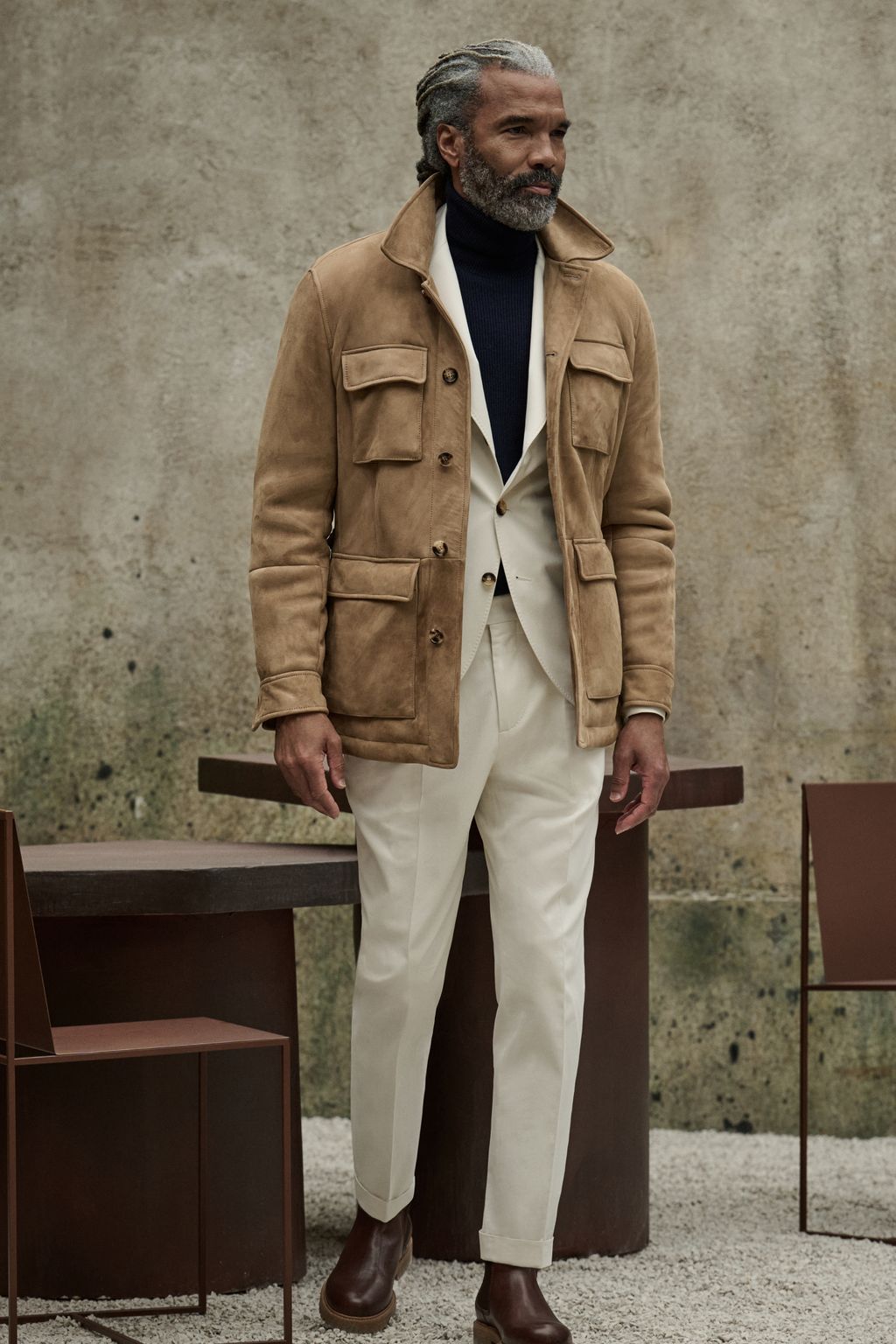Fashion Week Milan Fall/Winter 2023 look 17 from the Brunello Cucinelli collection menswear