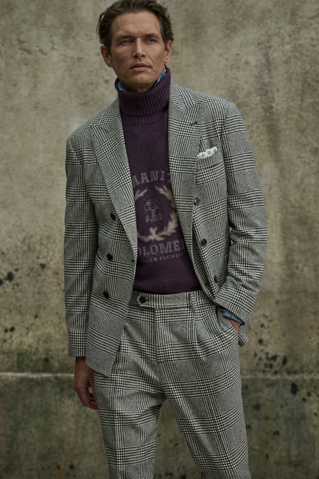 Fashion Week Milan Fall/Winter 2023 look 18 from the Brunello Cucinelli collection menswear