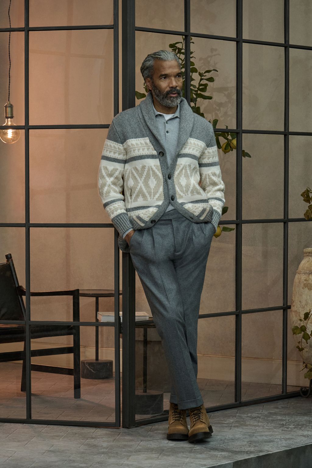 Fashion Week Milan Fall/Winter 2023 look 20 from the Brunello Cucinelli collection menswear