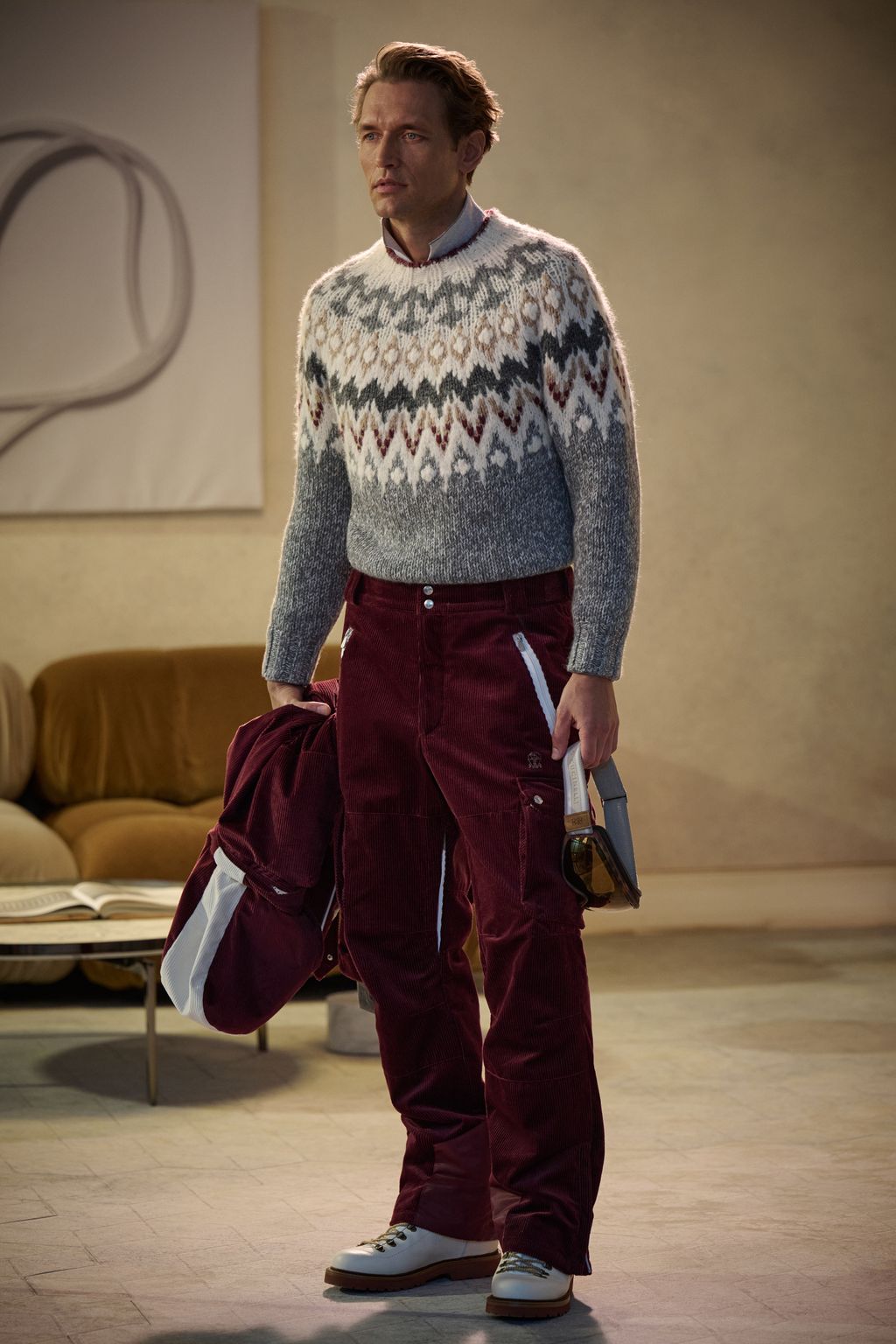 Fashion Week Milan Fall/Winter 2023 look 24 from the Brunello Cucinelli collection menswear