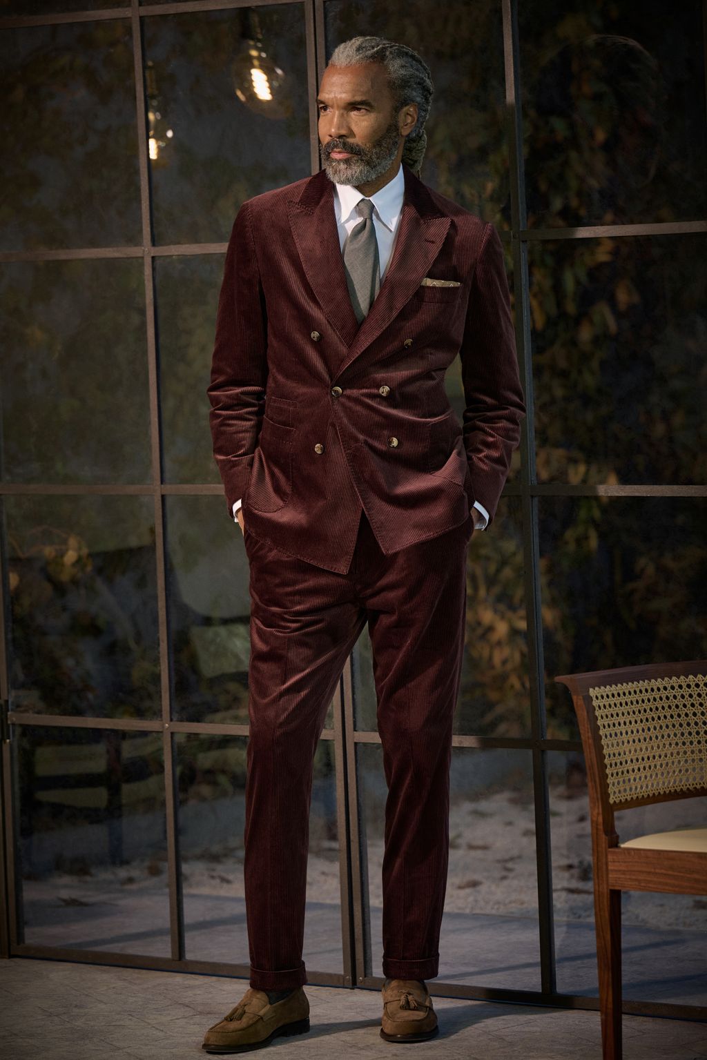 Fashion Week Milan Fall/Winter 2023 look 31 from the Brunello Cucinelli collection 男装